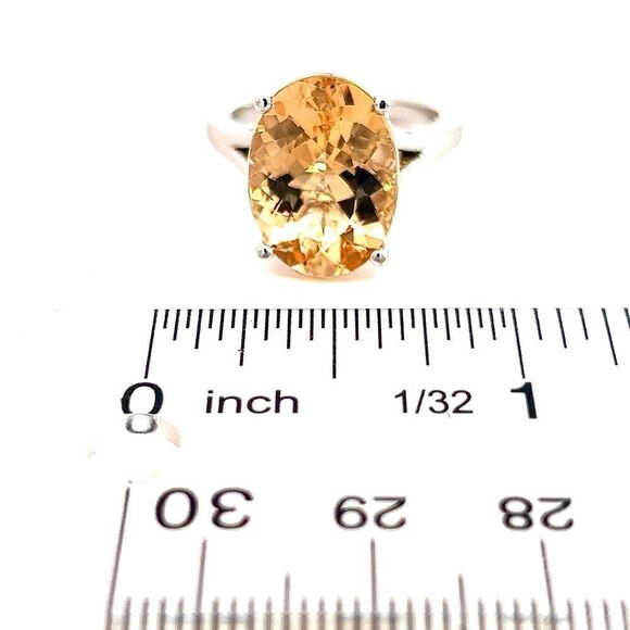 Natural Citrine Ring 6.5 14k W Gold 6.48 Cts Certified $3,950 310628 - Picture 15 of 16